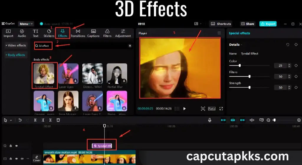 3D Effects, Download capcut mod apk free