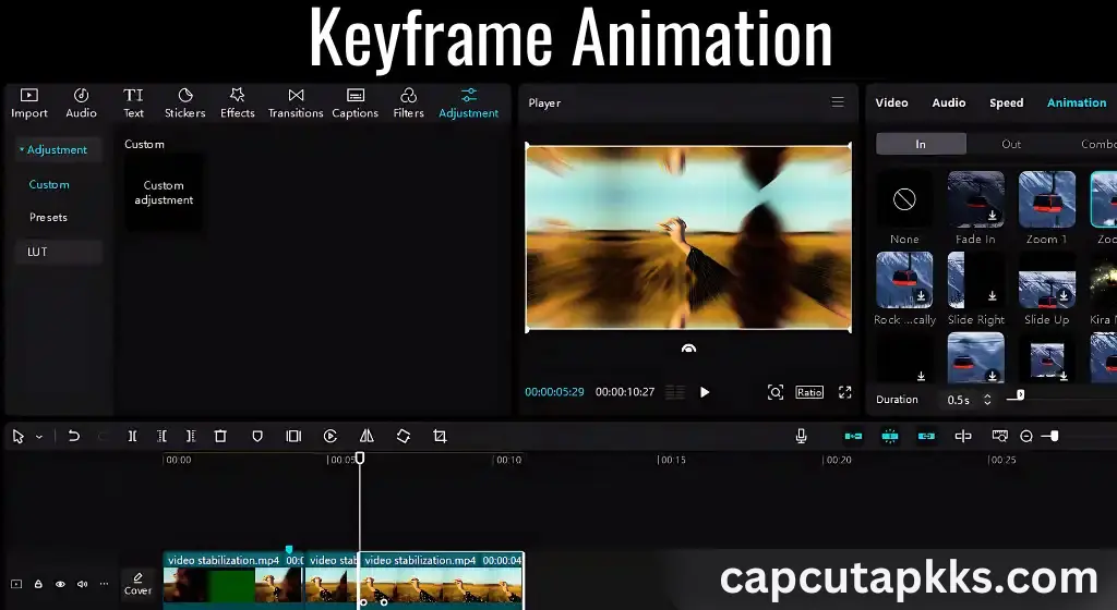 Keyframe Animation capcut mod apk download free